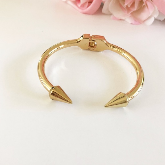 Gold Spike Cuff Bracelet - Picture 2 of 5